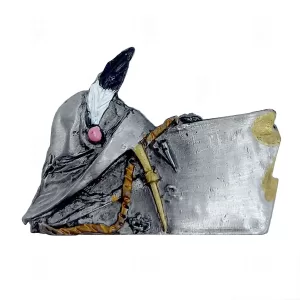 Soprammobile in vero peltro rifinito a mano, smaltato, raffigurante il cappello dell’Alpino. Prodotto Ufficiale ANA. Foto frontale.