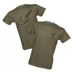 T-shirt ufficiale Associazione Nazionale Alpini (ANA). Colore verde. Foto frontale delle 2 varianti.