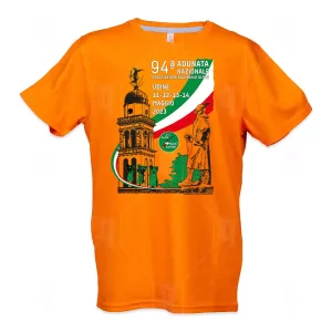 94ª Adunata Nazionale Alpini Udine 2023. T-shirt per bambini. Foto frontale.