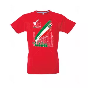 T-Shirt maniche corte Adunata Alpini di Vicenza 2024. T-Shirt bimbo di colore rossa.