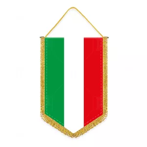 Guidoncino Scuola Militare Alpini. Foto del retro tricolore del gagliardetto SMALP.